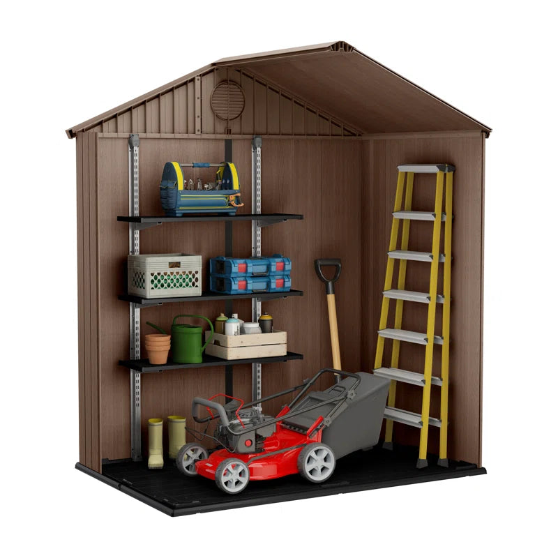 6 Ft. W X 4 Ft. D Double Door Apex Outdoor Garden Shed