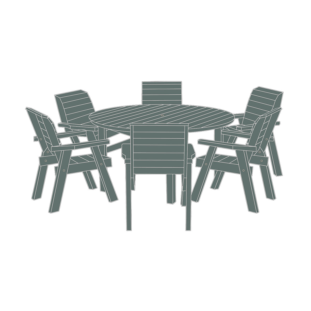 Round 6 Seater Set  | Furniture Cover