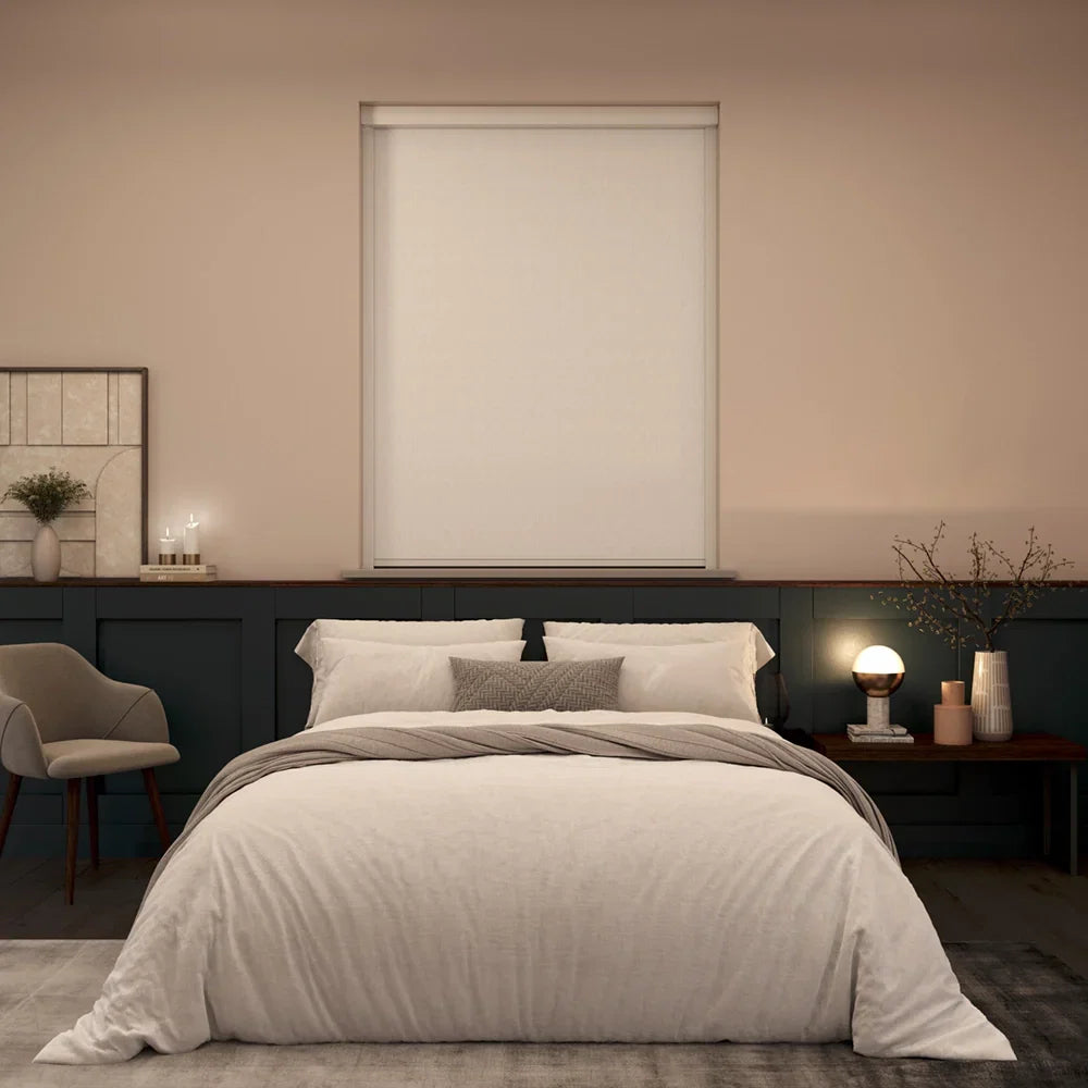 BlocOut Blackout Blind in Herringbone Light Grey